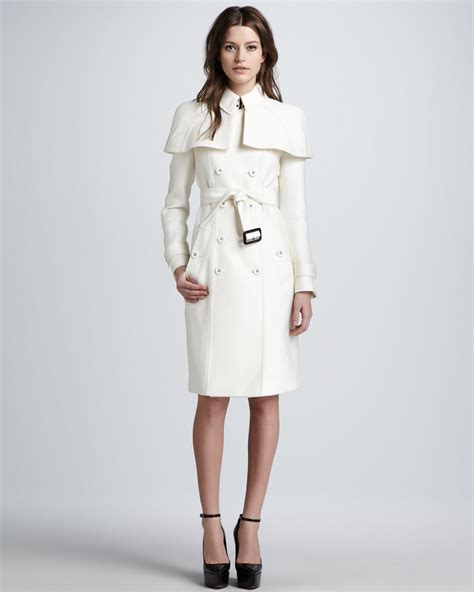 burberry prorsum caped duchess satin trenchcoat|Burberry Prorsum Caped Duchess Satin Trench Coat .